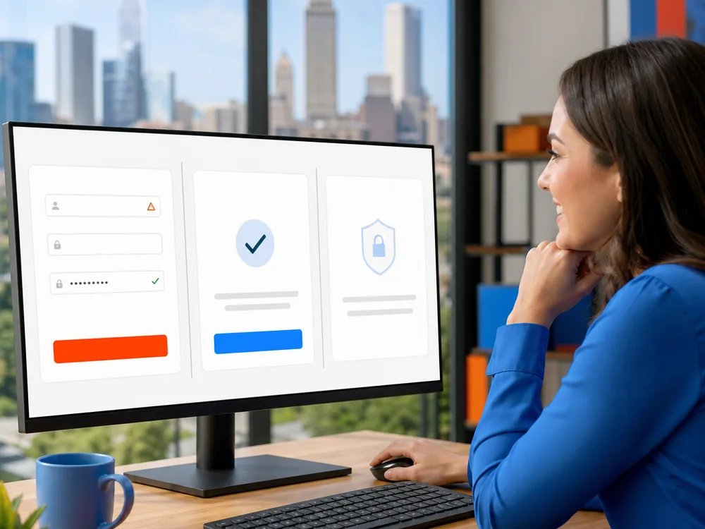 Analytics-ready contact flow with form validation, thank-you state, and privacy messaging