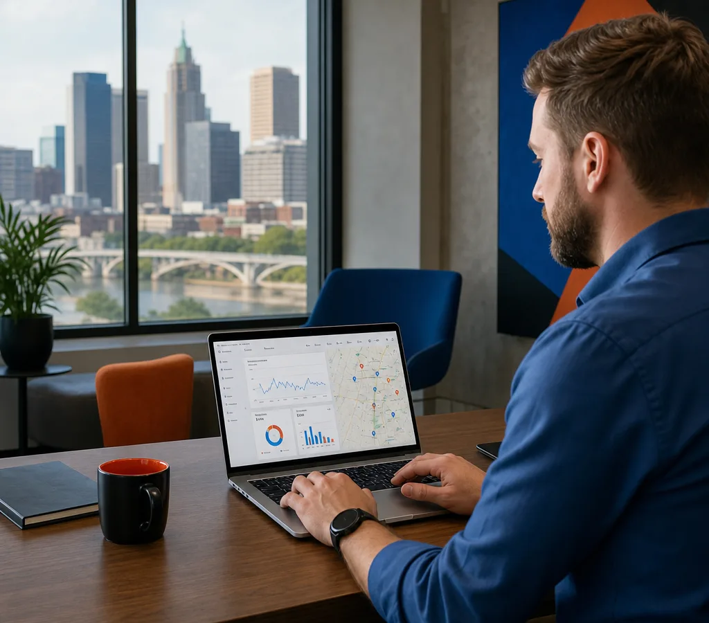 Tulsa SEO specialist reviewing Google Search Console and local search performance